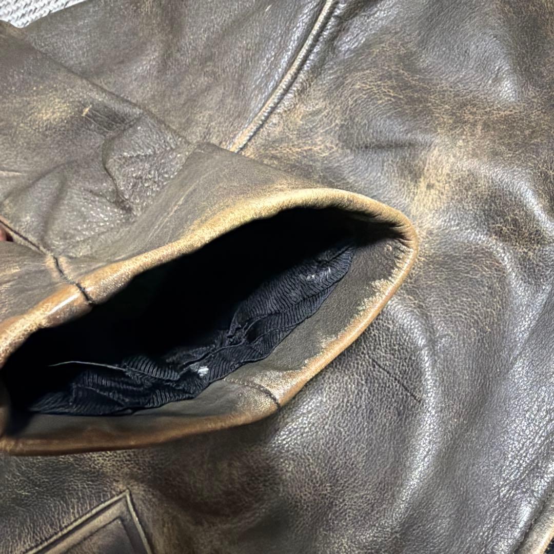 【サニー】OLD NAVY レザージャケット ブラウン ヴィンテージ