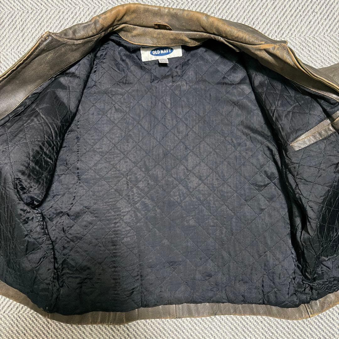 【サニー】OLD NAVY レザージャケット ブラウン ヴィンテージ