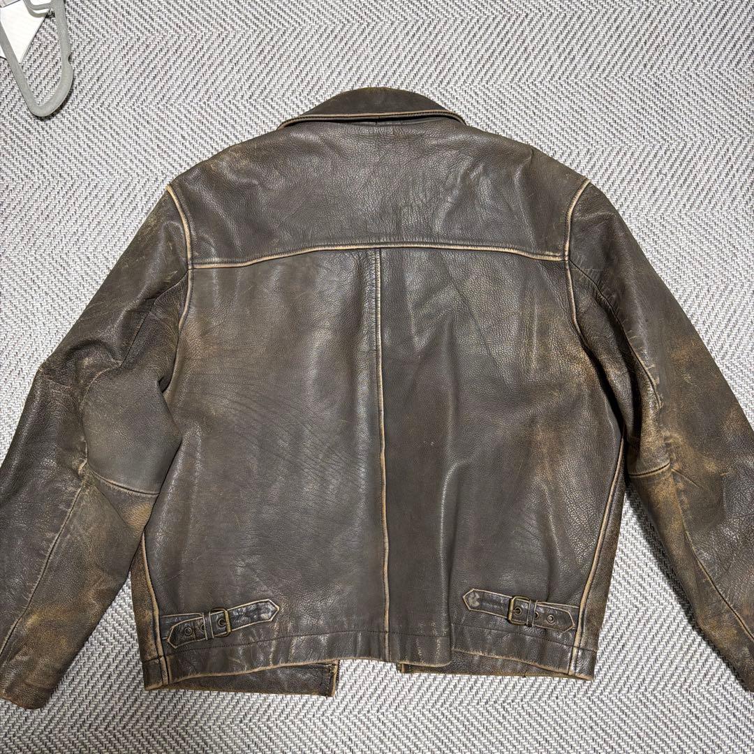 【サニー】OLD NAVY レザージャケット ブラウン ヴィンテージ