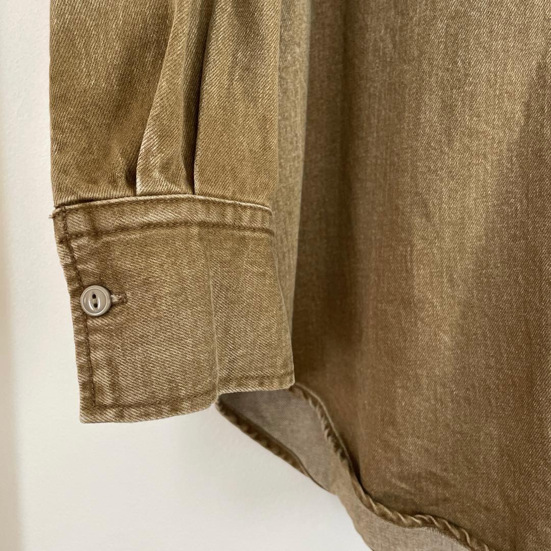 ライトオンスデニムシャツ　　キャメル