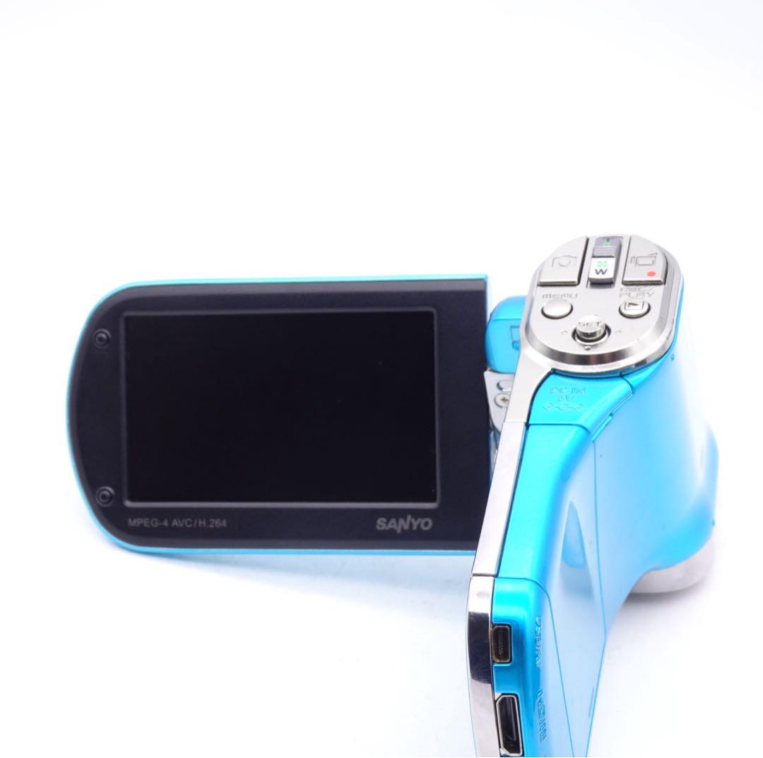 【動作確認済】 SANYO Xacti DMX-CG100 ブルー ビデオカメラ