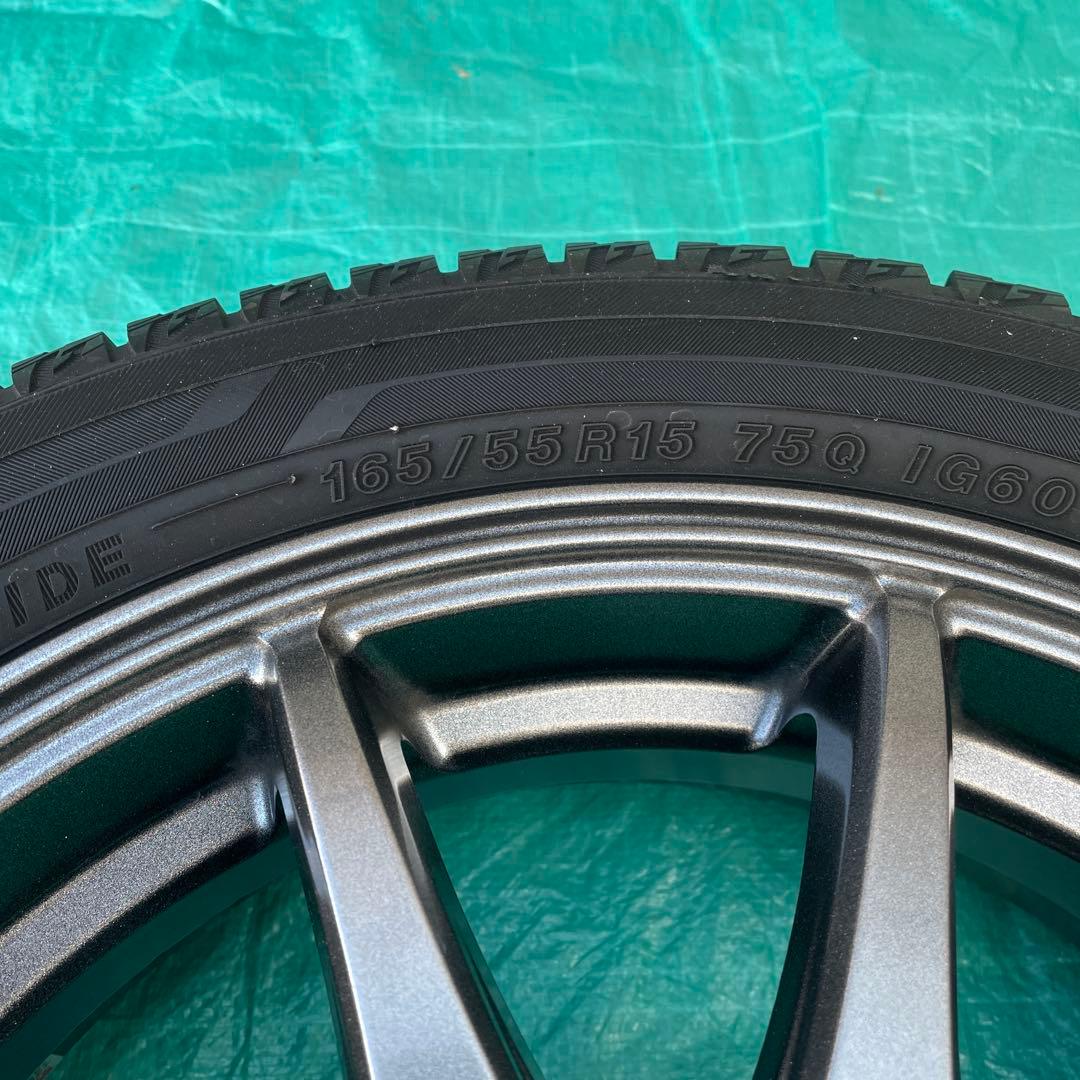 アルミ付きスタッドレス165/55R/15