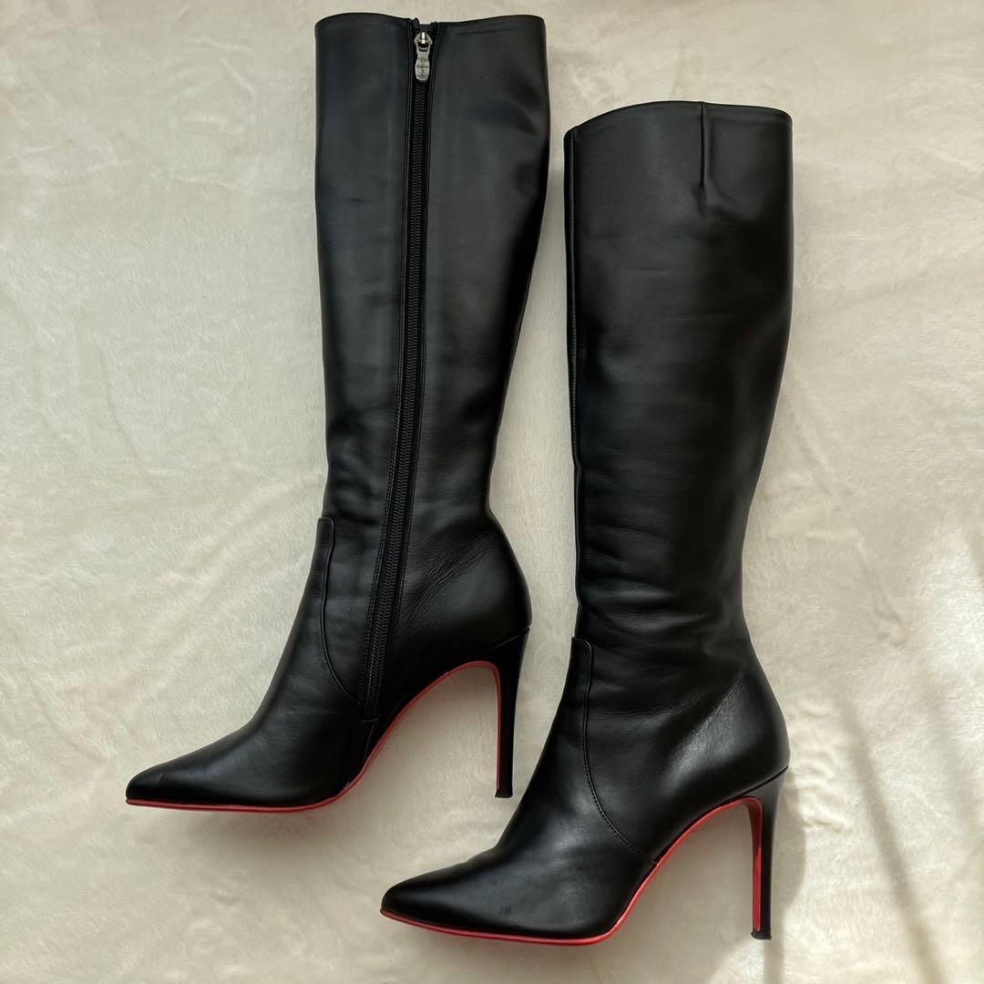 美品✨DIANA ダイアナ ロングブーツ ロングレザーブーツ ブラック 赤ソール