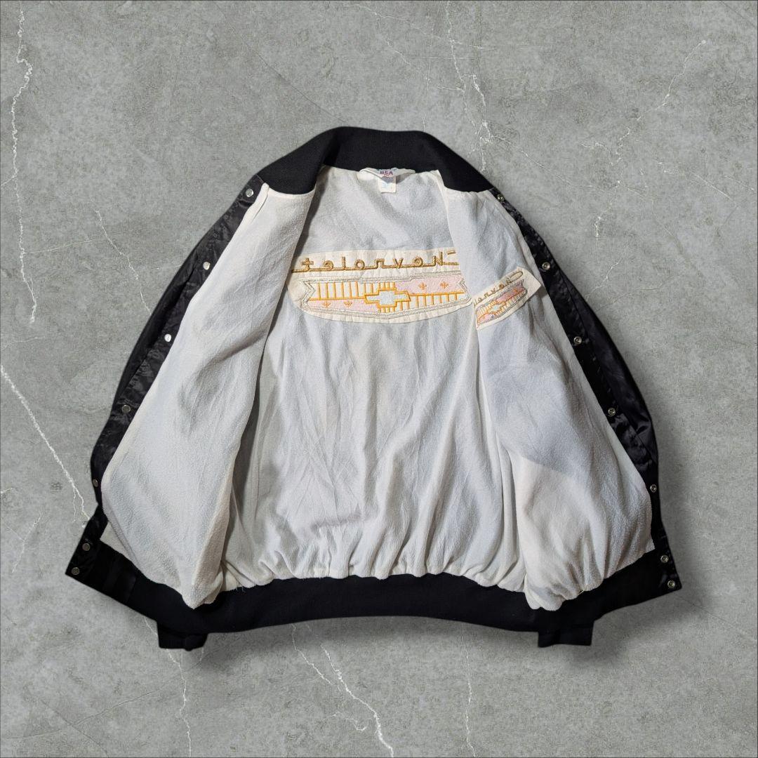 【80-90s USA製】 West Ark×Chevroletサテンジャケット