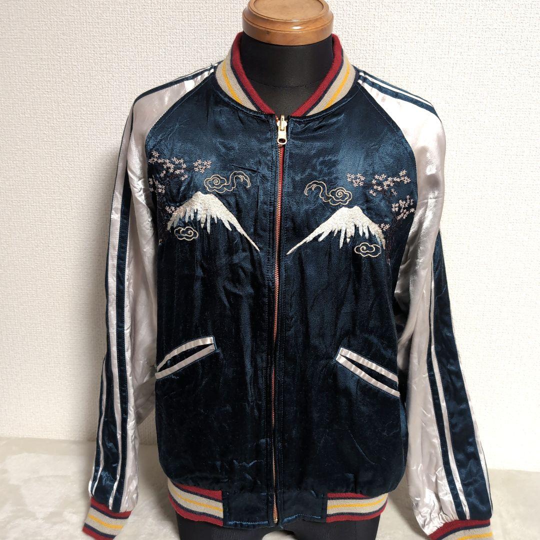 dm7 HOUSTON スカジャン リバーシブル 虎 富士 鶴 月 メンズM