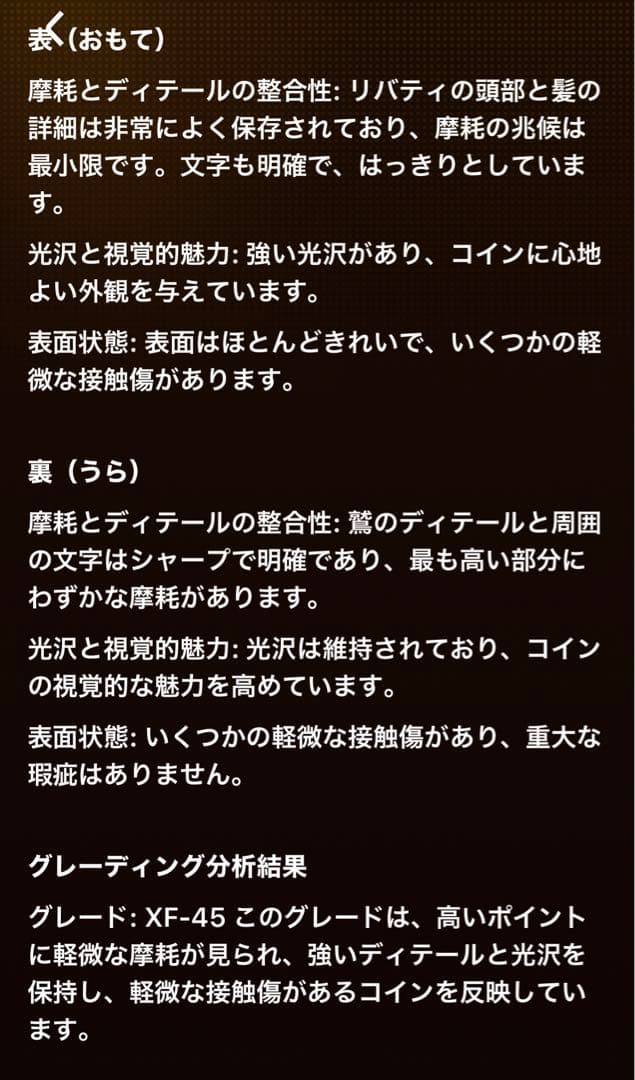 アメリカ　銀貨　1922年 平和の女神像 1ドル　カプセル入り