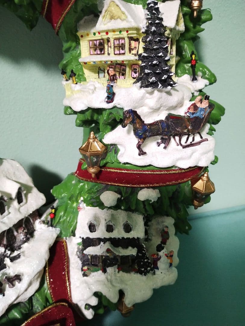 【ゆいママ様】トーマスキンケード リース ビクトリア朝のクリスマスビレッジ