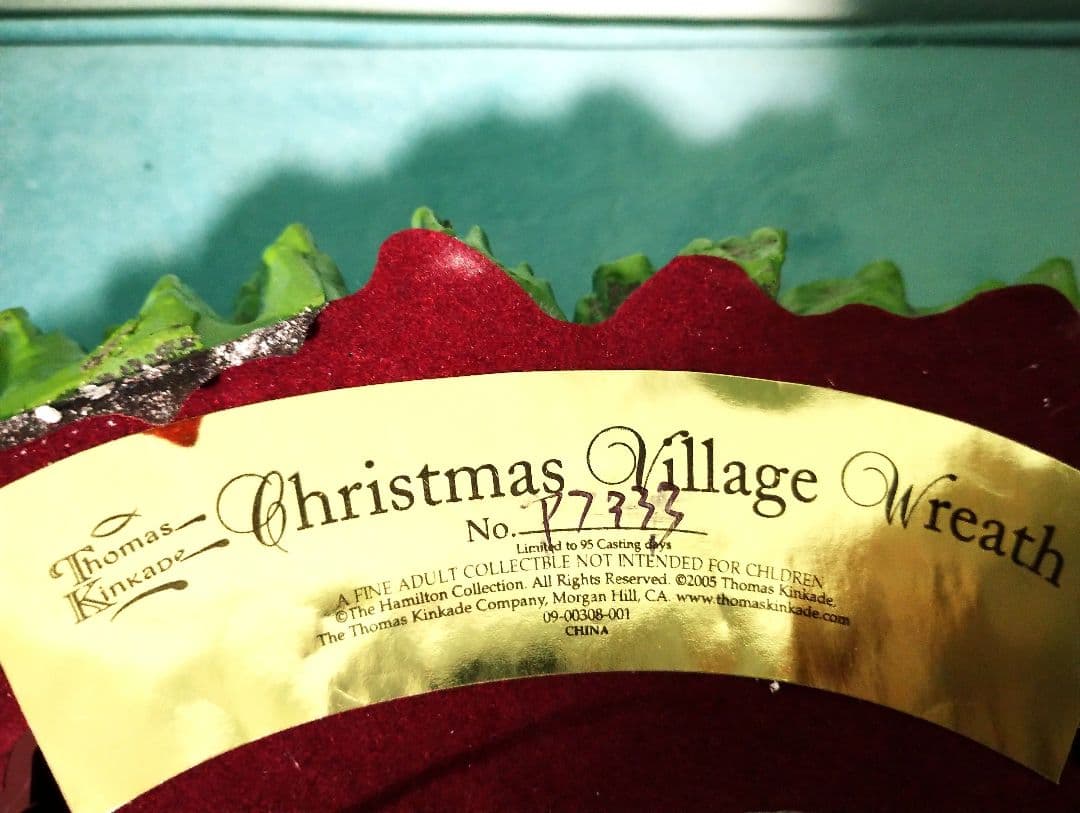 【ゆいママ様】トーマスキンケード リース ビクトリア朝のクリスマスビレッジ