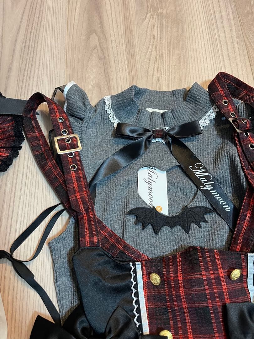 malymoon ガーリーロックサキュバスメイド ハロウィンコスプレ11点セット