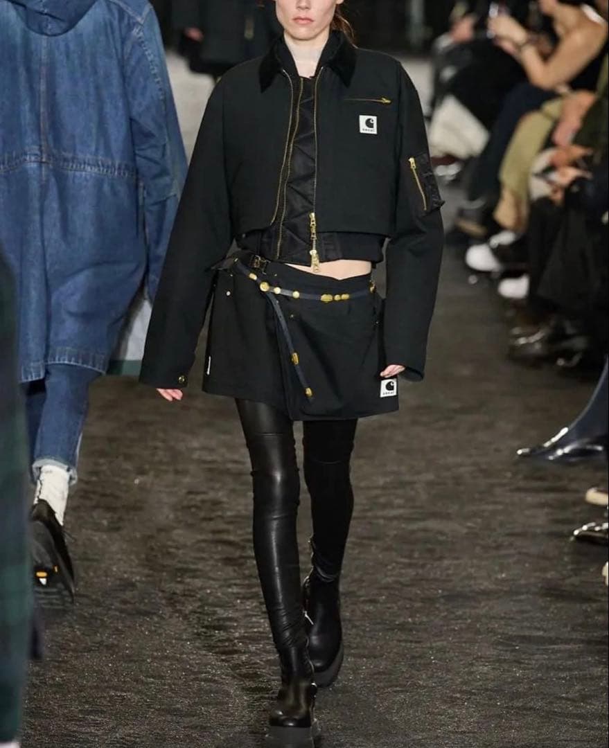 本物sacai Carhartt ジャケット ブラック