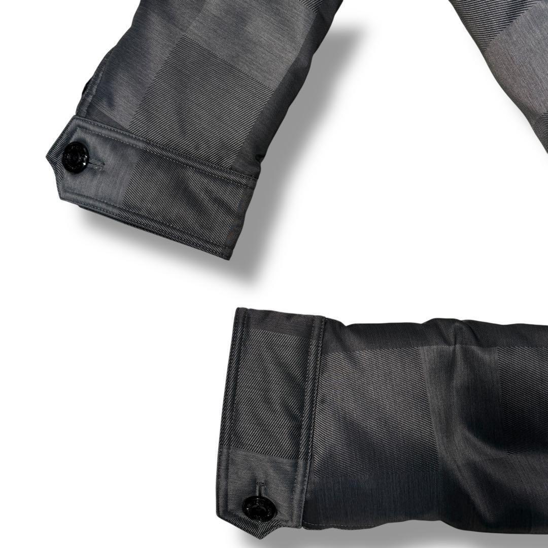 未使用級 ブラックレーベルクレストブリッジ シャドーCBチェック ダウンコートL