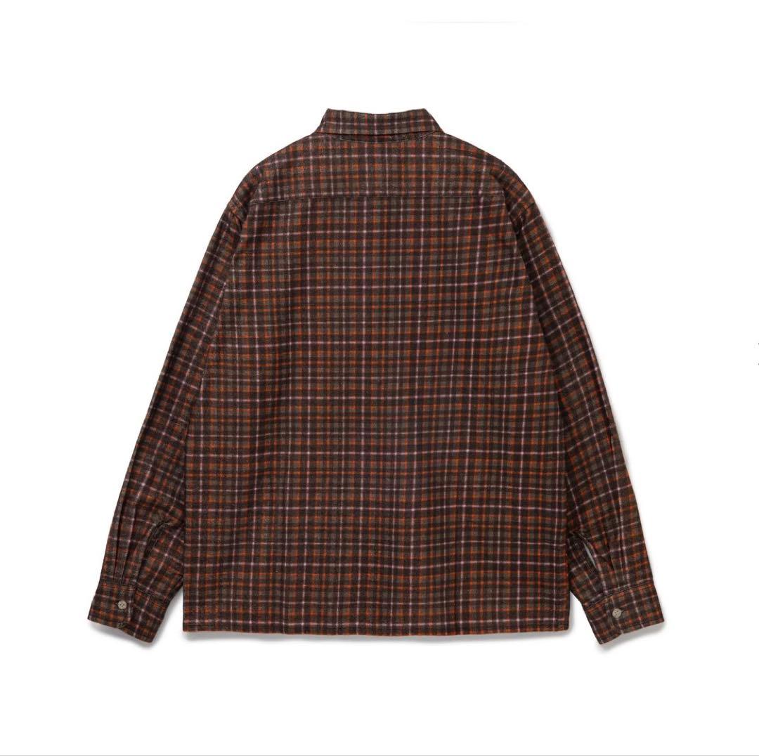 BOTTブラウン チェック柄 ネルシャツ 長袖