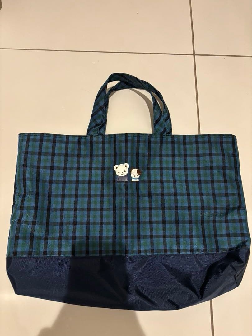 くましゅん　ファミリア　ナイロンレッスンバッグ