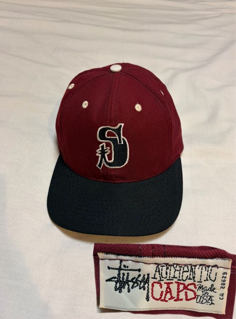 90s stussy old S logo cap vintage 白タグ OG