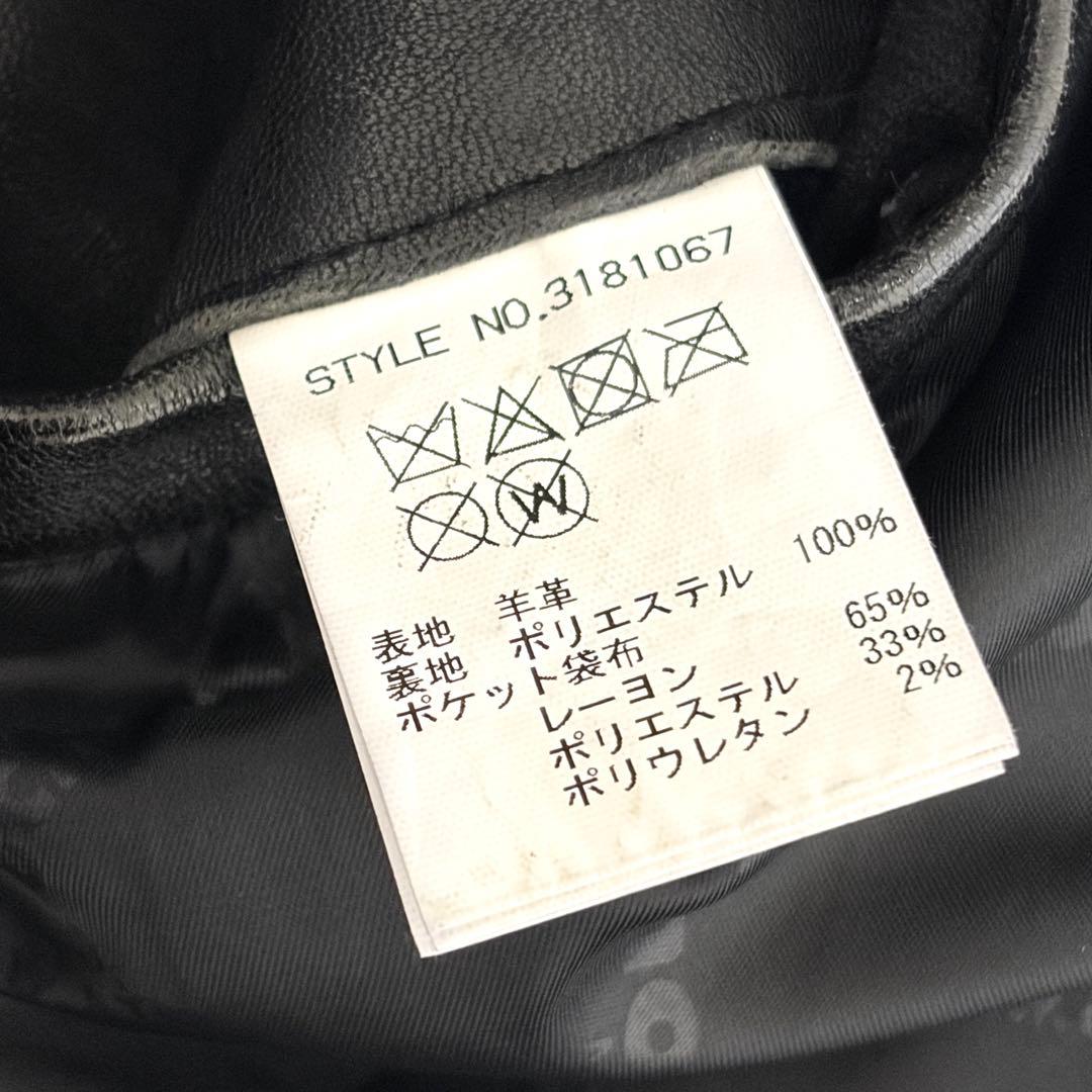 美品✨Schott ダブルブレスト ライダースジャケット ラムレザー