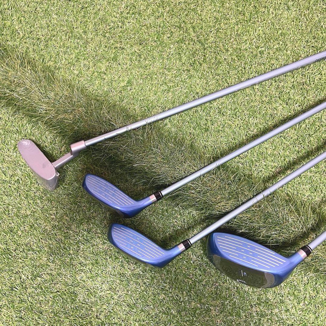極美品 PARADISO 可愛い水色 レディースゴルフクラブ豪華11本セット