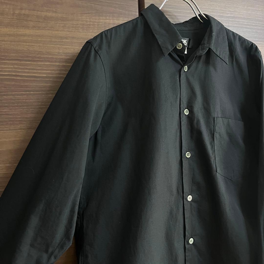 BLACK COMME des GARCONS ブラックコットンシャツ 黒 M