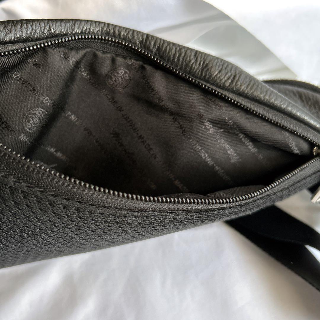 【極美品】マスターピース GENTLE ジェントル ウエストバッグ レザー 黒