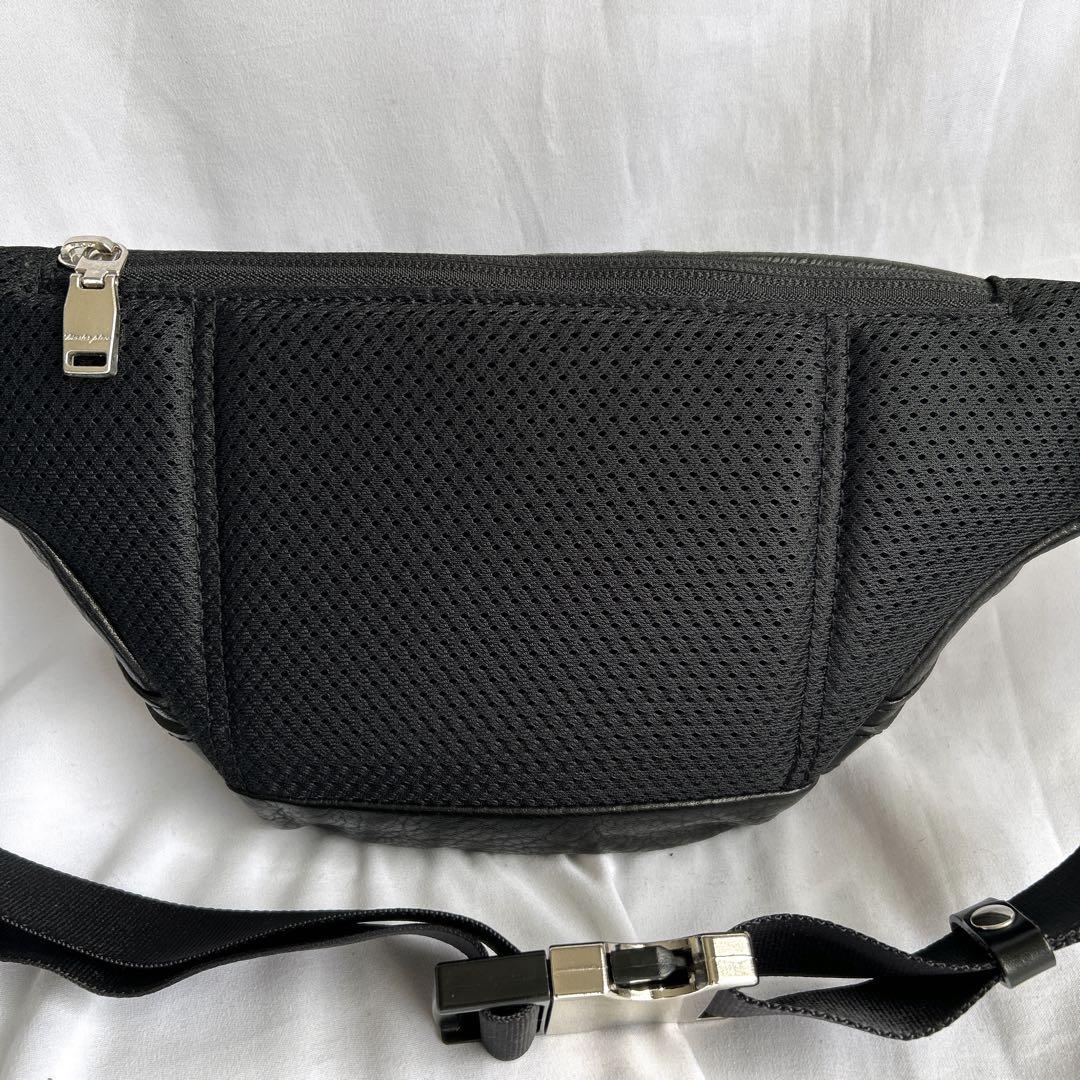 【極美品】マスターピース GENTLE ジェントル ウエストバッグ レザー 黒