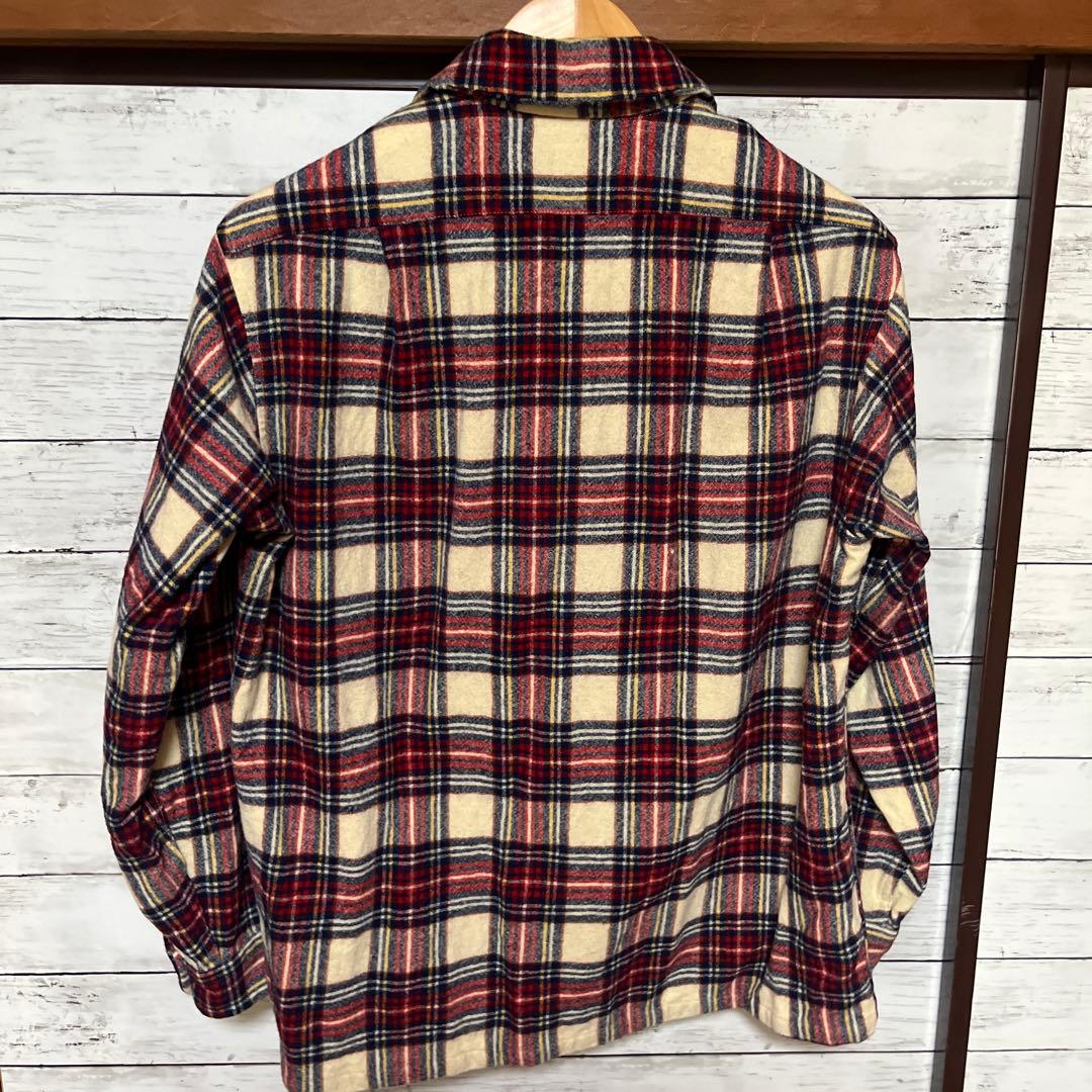 pendleton 70s オープンカラー ウールボードシャツ オンブレ