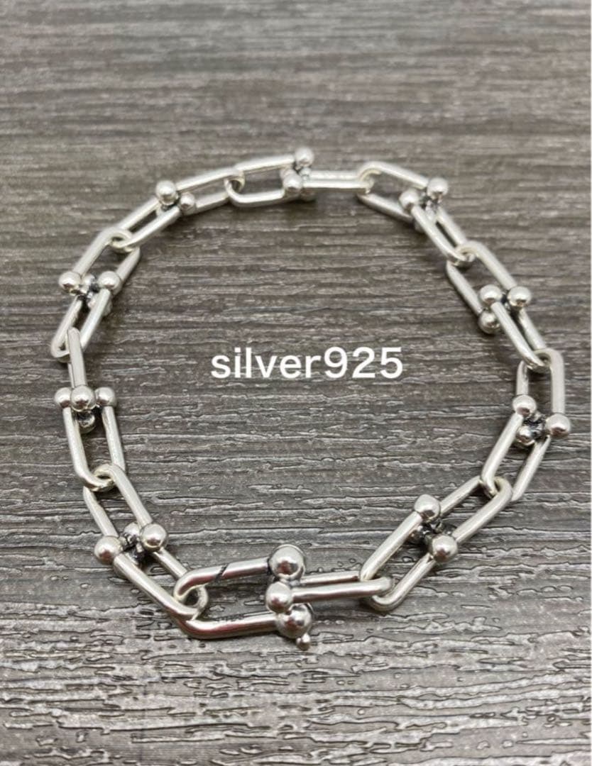 シルバー silver 925 ハードウェア ブレスレット スモール リンク