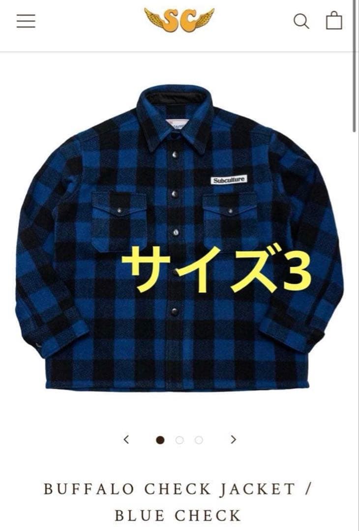 subcultureバッファローチェックジャケット青黒3キムタクさんタクGDC