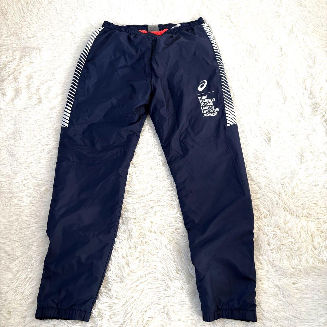希少サイズ☆極美品☆asics アシックス　トレーニングウェア　上下　紺　3XL