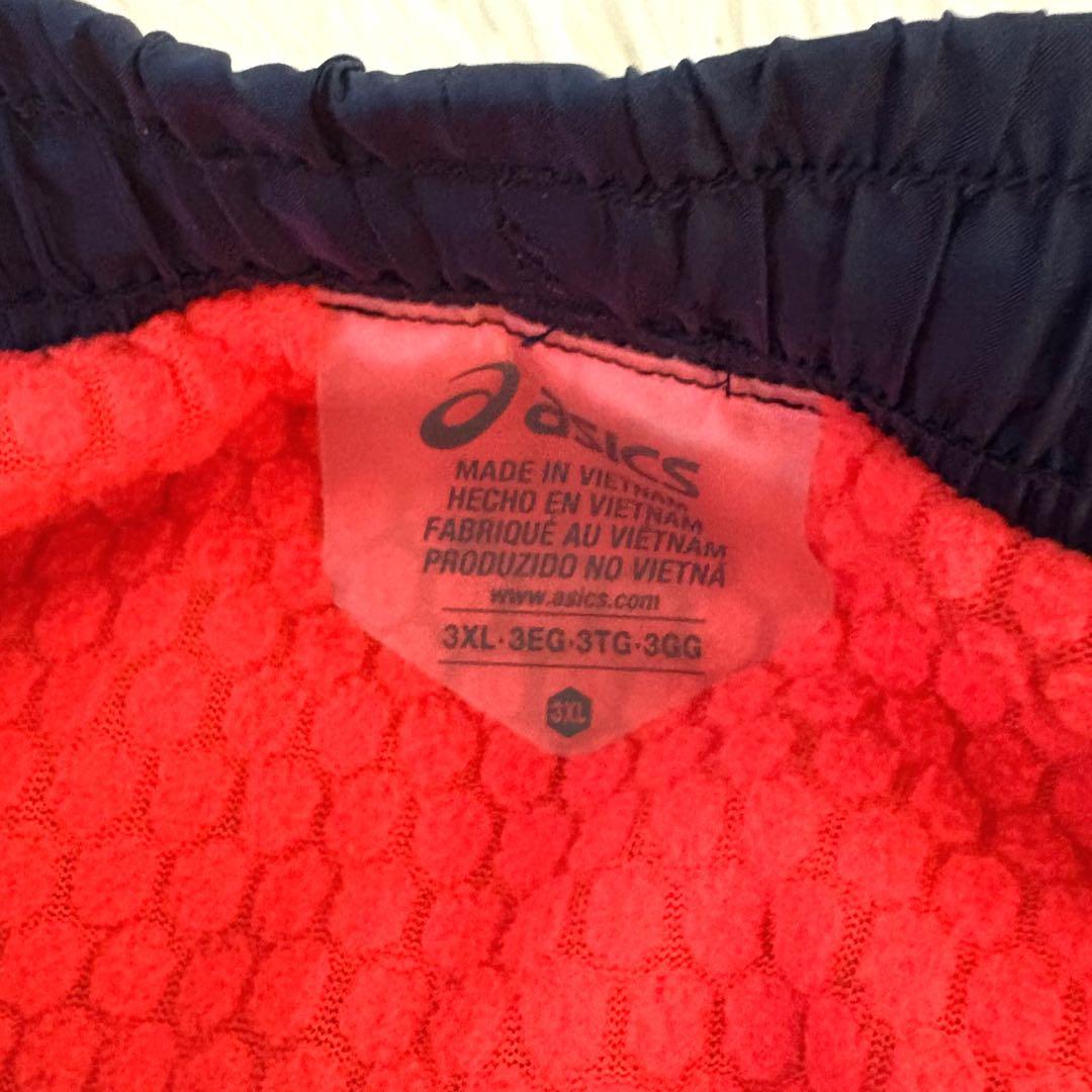 希少サイズ☆極美品☆asics アシックス　トレーニングウェア　上下　紺　3XL