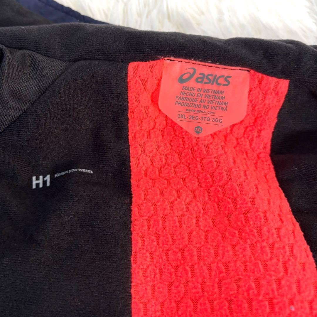 希少サイズ☆極美品☆asics アシックス　トレーニングウェア　上下　紺　3XL