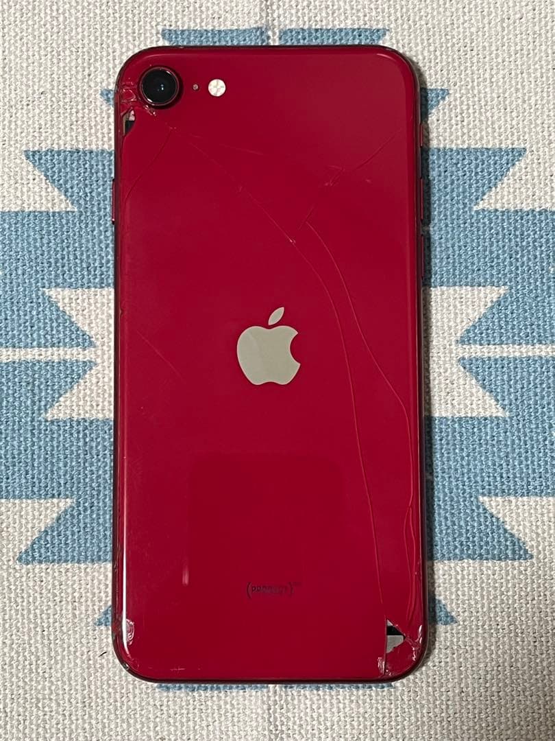 iPhone SE2 128GB レッド バッテリー容量77%