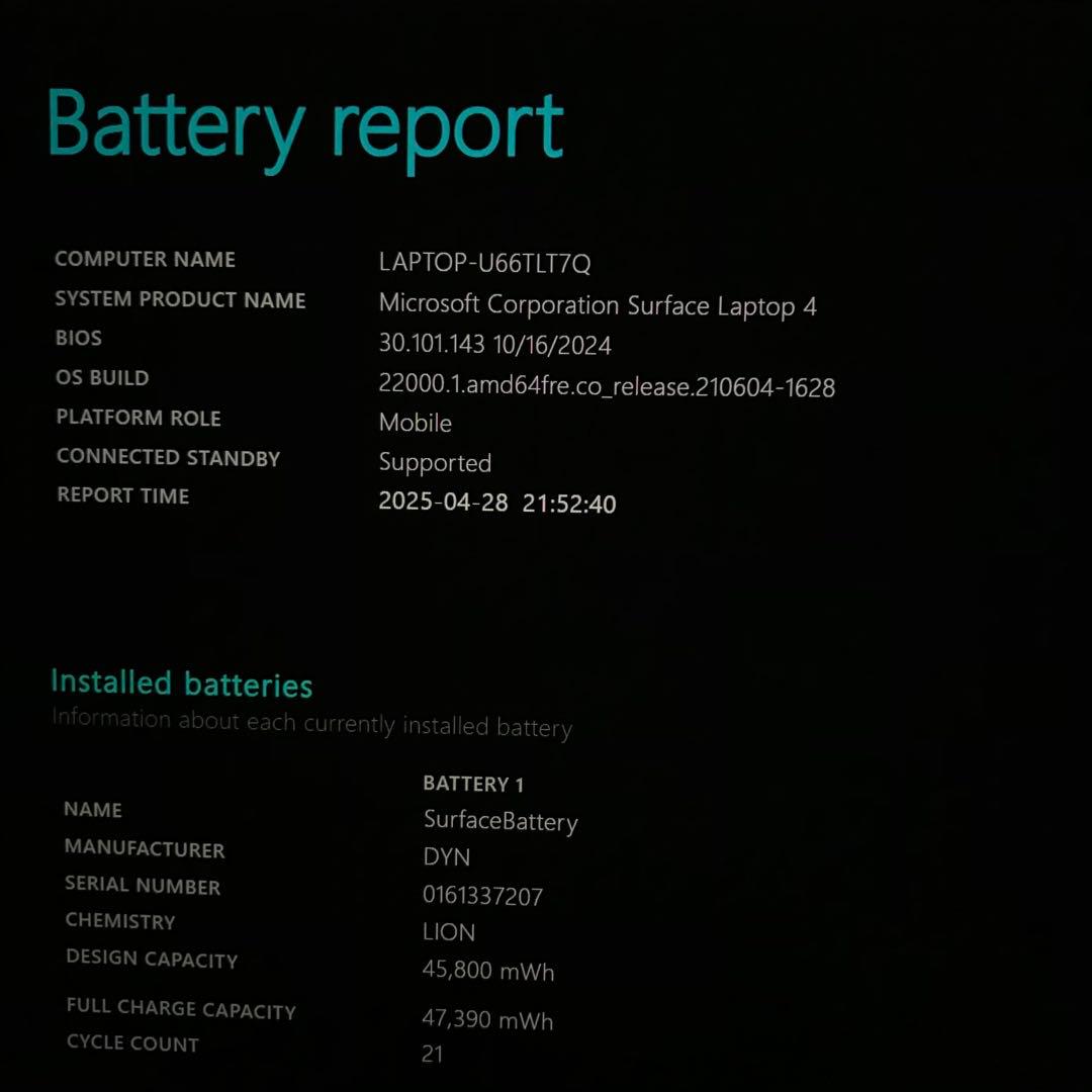 【準新品・11世代】 Surface Laptop 4 8G/512 Offce