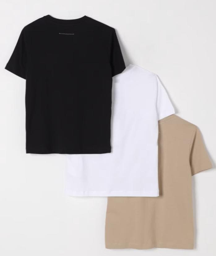 新品　MM6 ロゴプリント Tシャツ 3色セットよりばら売り ベージュ