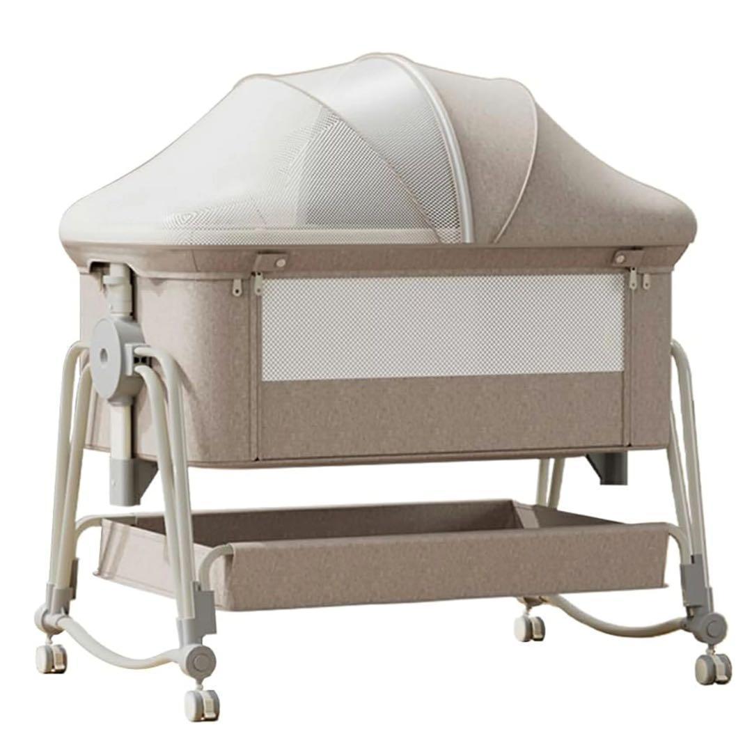 ベビーベッド 添い寝 高さ5段調節可能 睡吐防止 乳児用ベッド新生児ベッド多機能