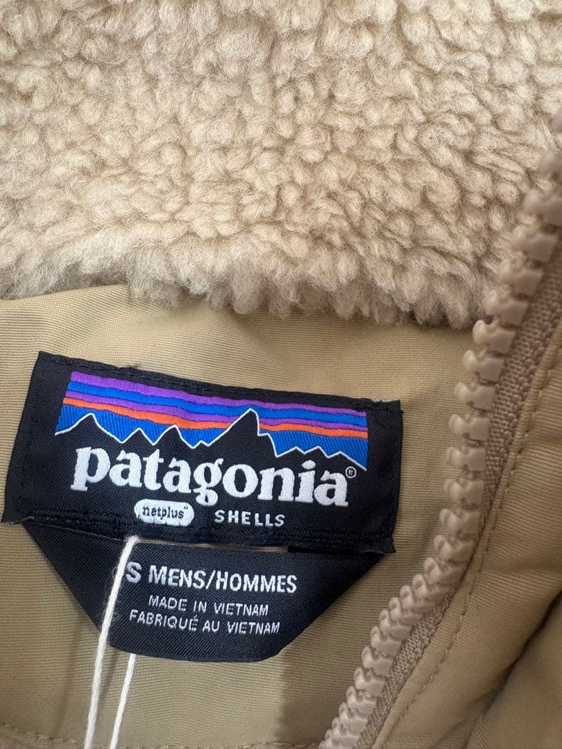 patagonia フリースライニング マウンテンパーカー S ベージュ