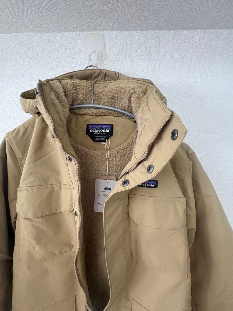 patagonia フリースライニング マウンテンパーカー S ベージュ