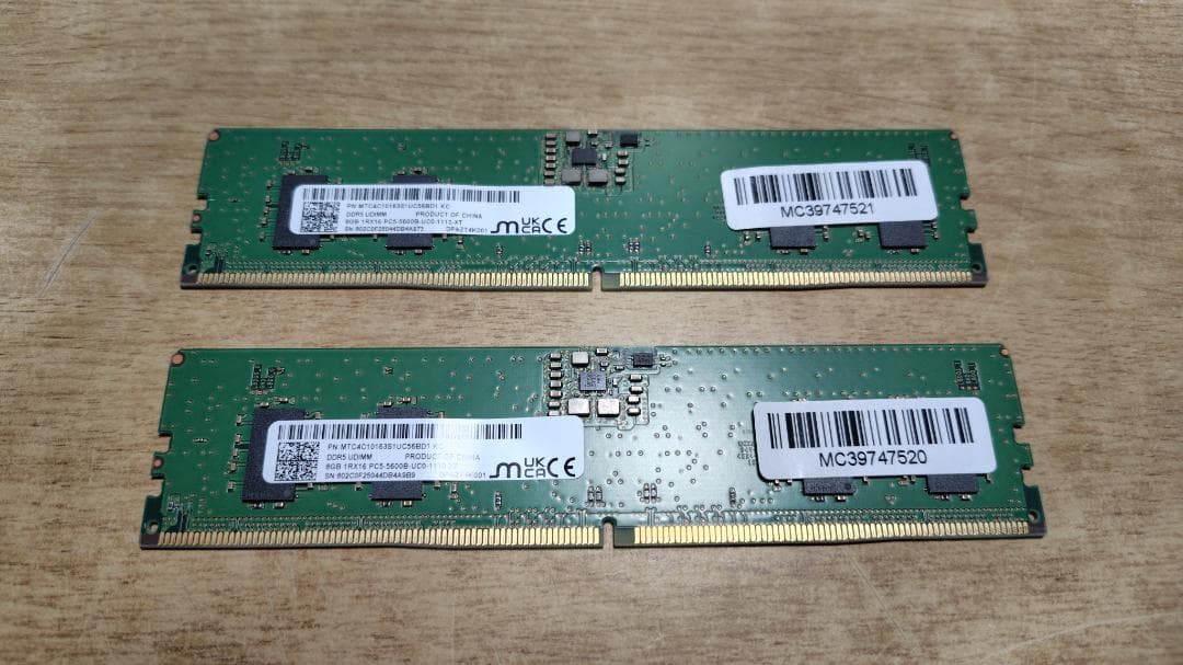 メモリ 16GB (8GB 2枚組) MTC4C10163S1UC56BD1