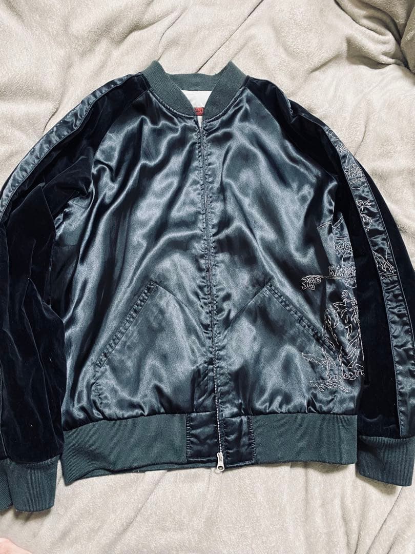 John Bull 日本　スカジャン　虎龍　限定版　unisex 別珍　サテン