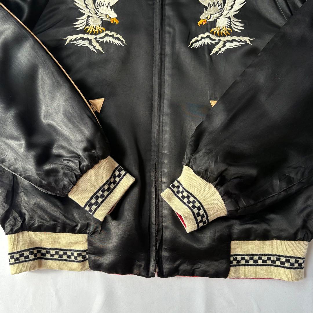 【当時物】PINK DRAGON クリームソーダ イーグル スカル スカジャン