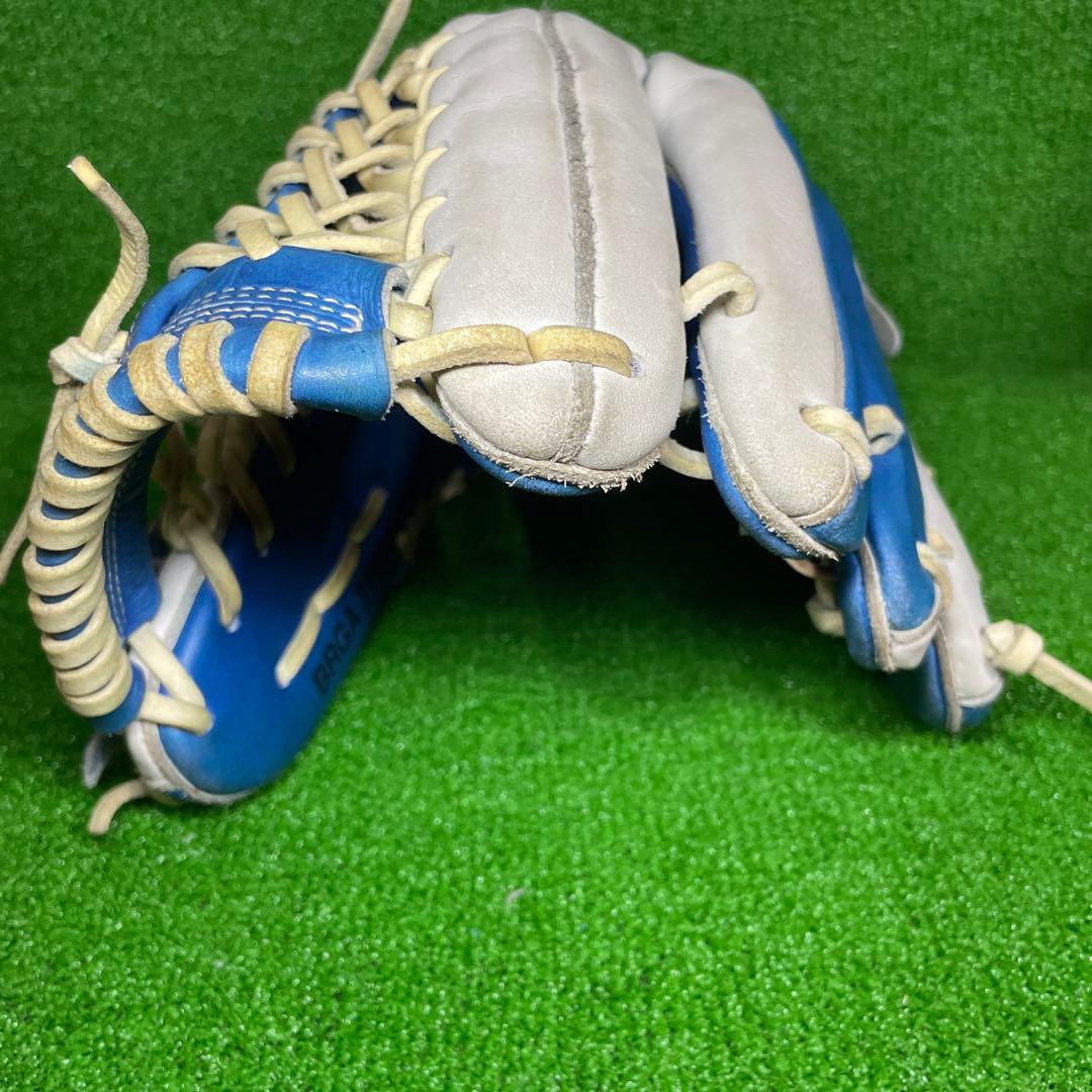 ゼット プロステイタス 軟式 内野手用 大人用 ブルー ホワイト系 日本製