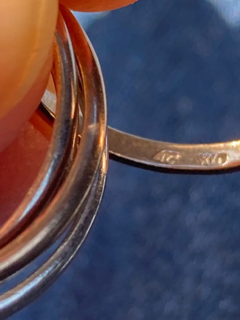 4℃ K10 シルバー　5連リング