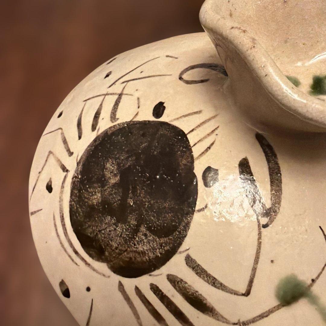 【友野】中垣連次 美濃焼 黒織部 手造り土鍋 逸品作