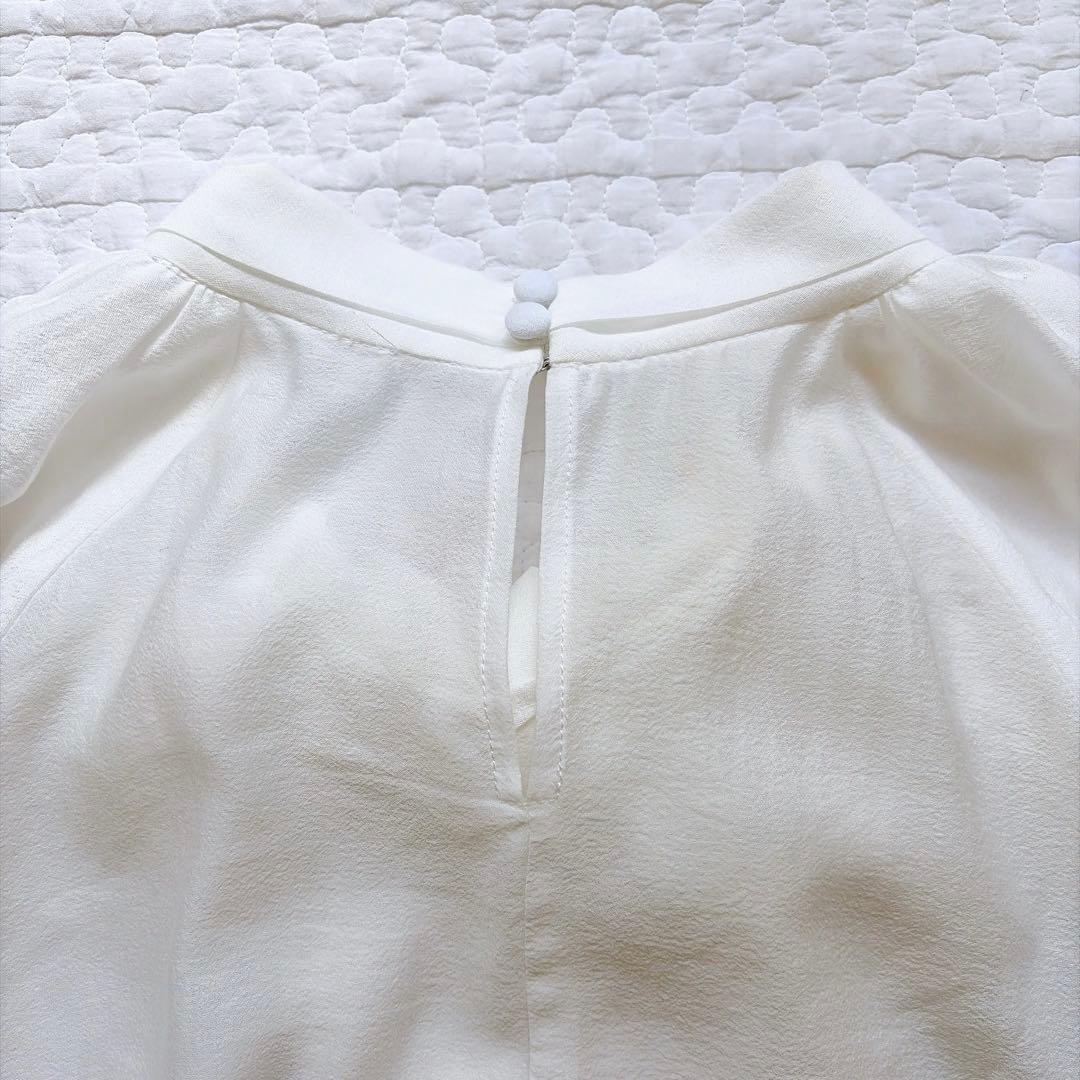 美品⚑　セルフォード ボウタイ　ビッグリボン　シアーブラウスホワイト