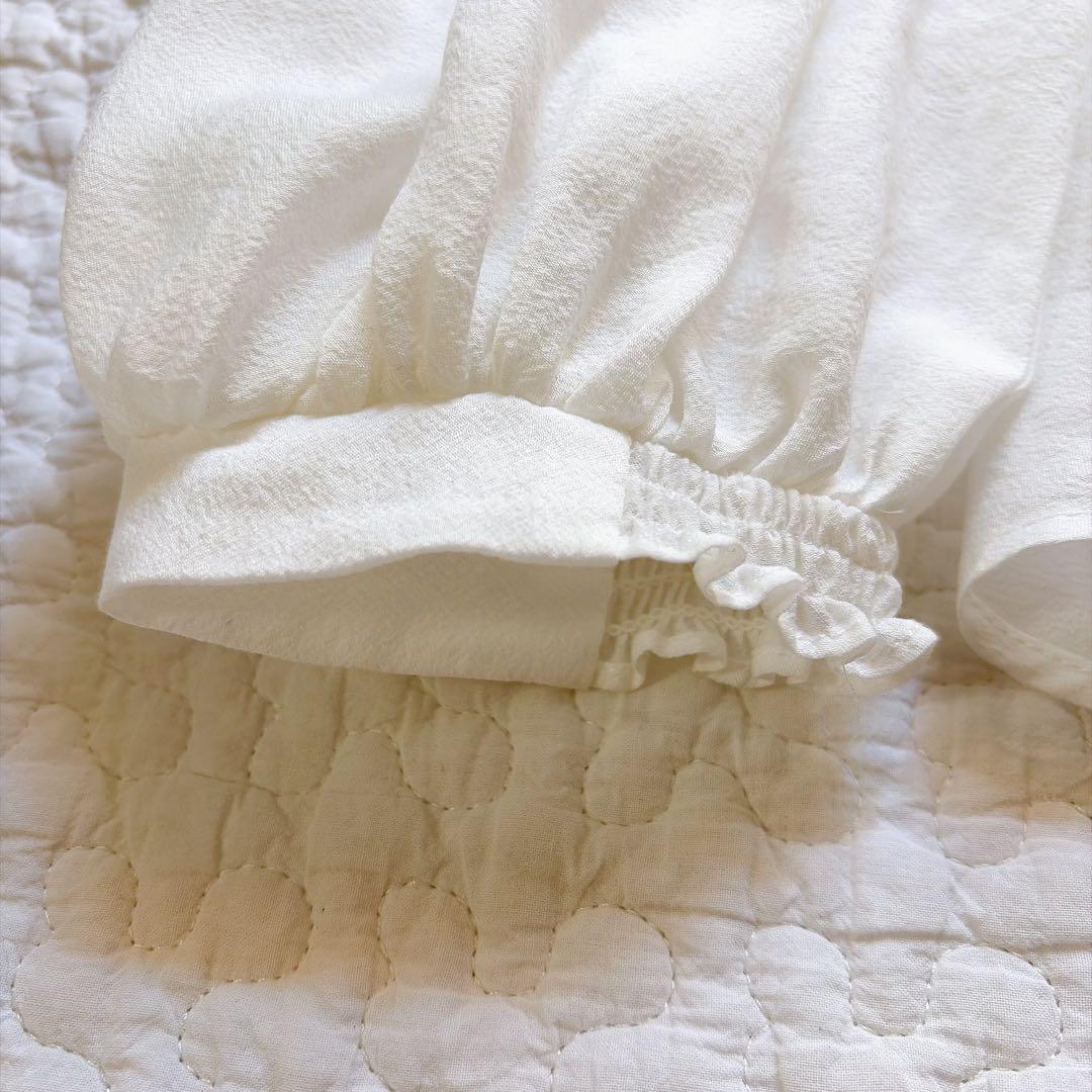 美品⚑　セルフォード ボウタイ　ビッグリボン　シアーブラウスホワイト