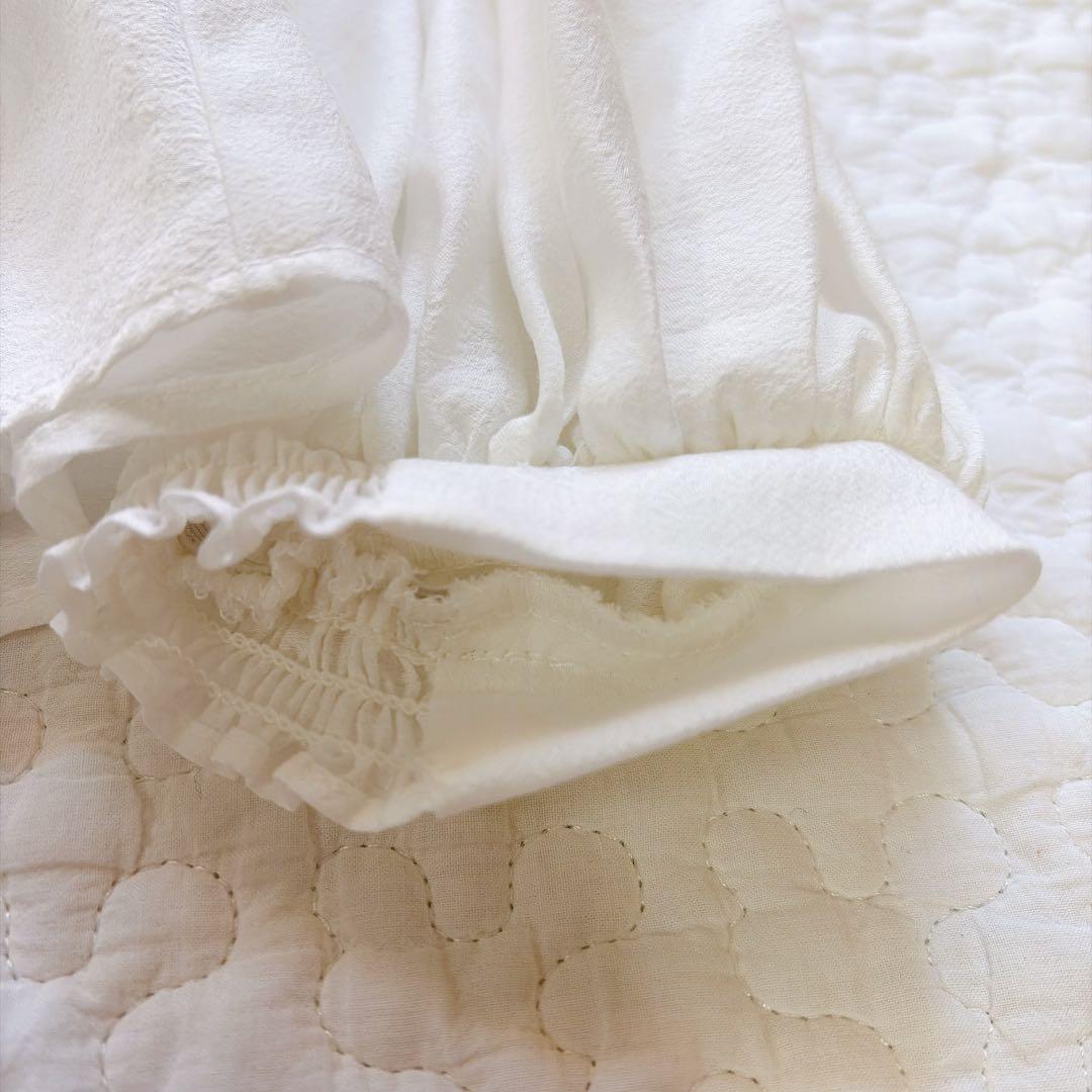 美品⚑　セルフォード ボウタイ　ビッグリボン　シアーブラウスホワイト