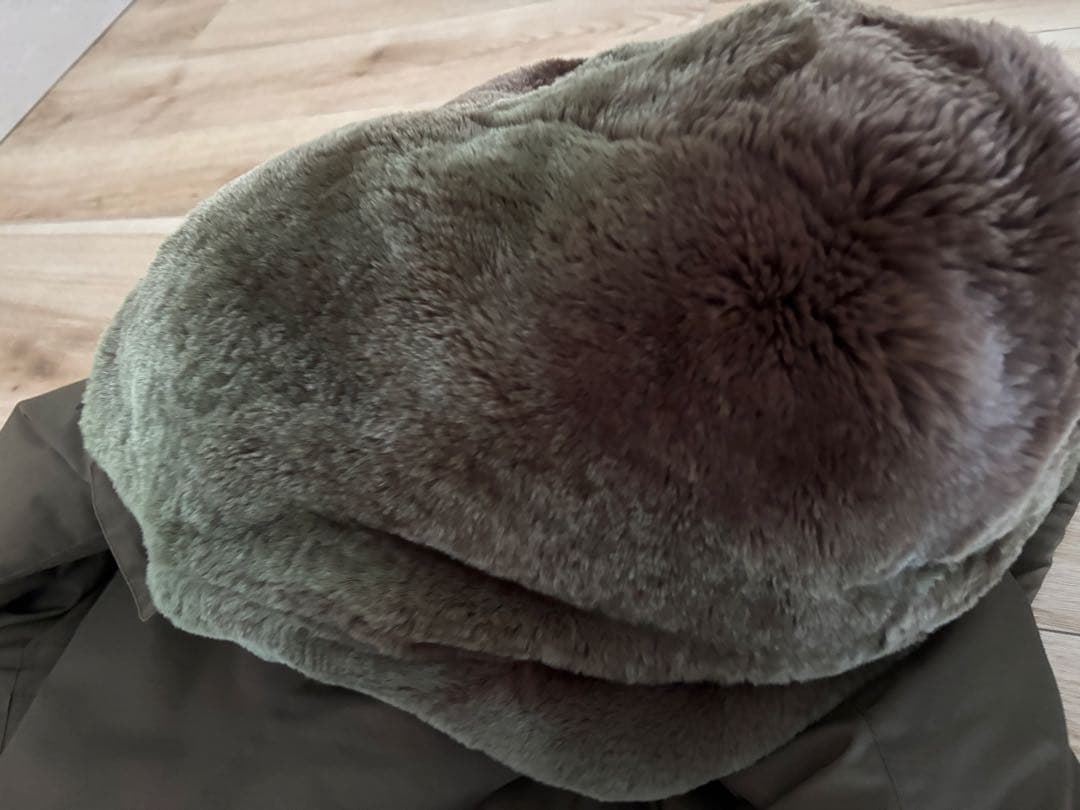 ウールリッチ　ボウブリッジ　ダウンコート　カーキ　ファー　Sサイズ