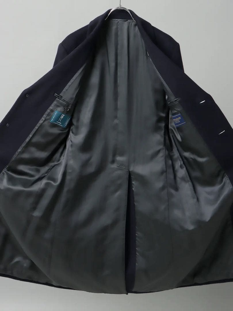 【美品】ユニバーサルランゲージ　チェスターコート ウールカシミヤ 無地