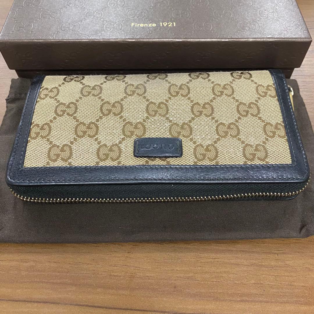 新品同様‼️ グッチ　GUCCI 財布　長財布　シグネチャー　ラウンドファスナー