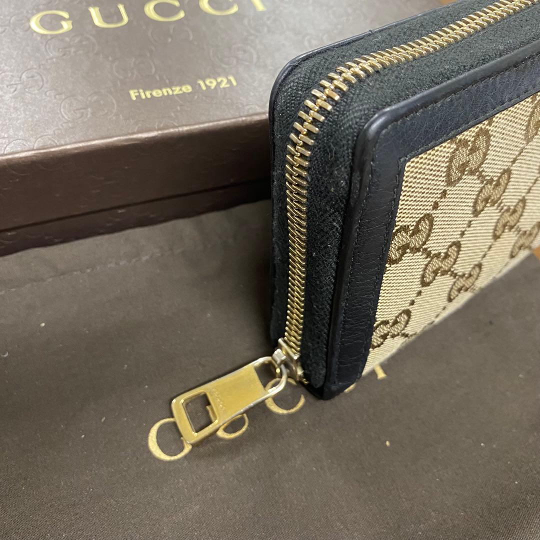 新品同様‼️ グッチ　GUCCI 財布　長財布　シグネチャー　ラウンドファスナー