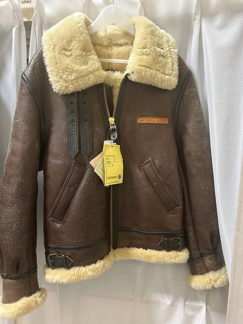 【新品未使用】AVIREX B-3 ムートン フライトジャケット