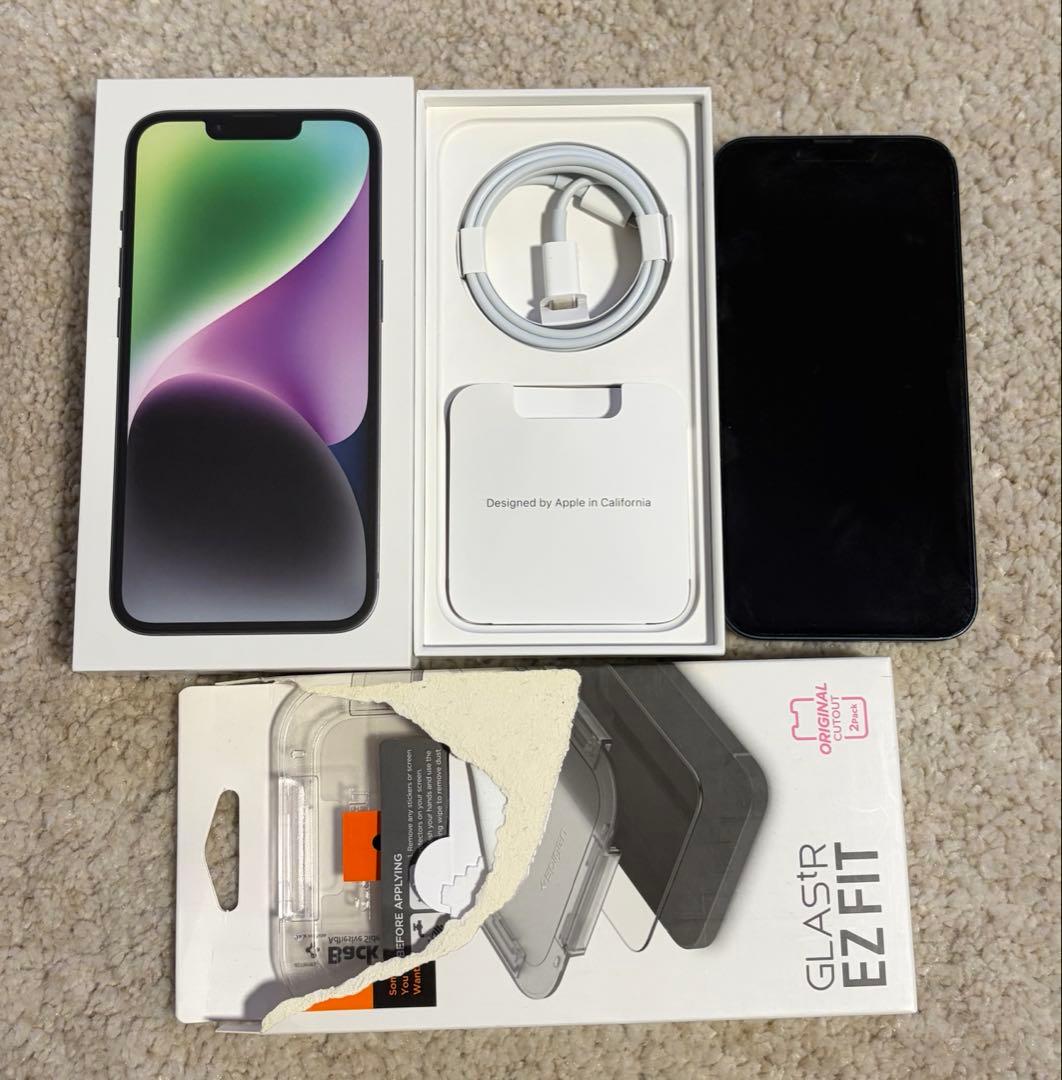 iPhone 14 128GB 電池80% simフリー torrasケース付き